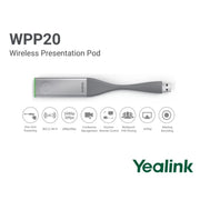 Yealink WPP20 USB C & A Wireless Presentation Pod (Refurbished - Excellent)