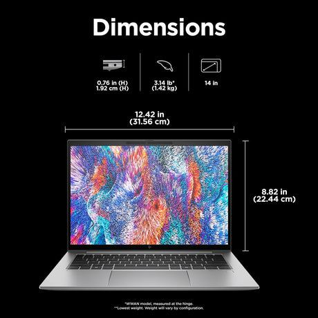 HP ZBook Firefly 14 G11 14" FHD+ Touchscreen - Core Ultra 7 155H, RTX A500 (Refurbished - Excellent)