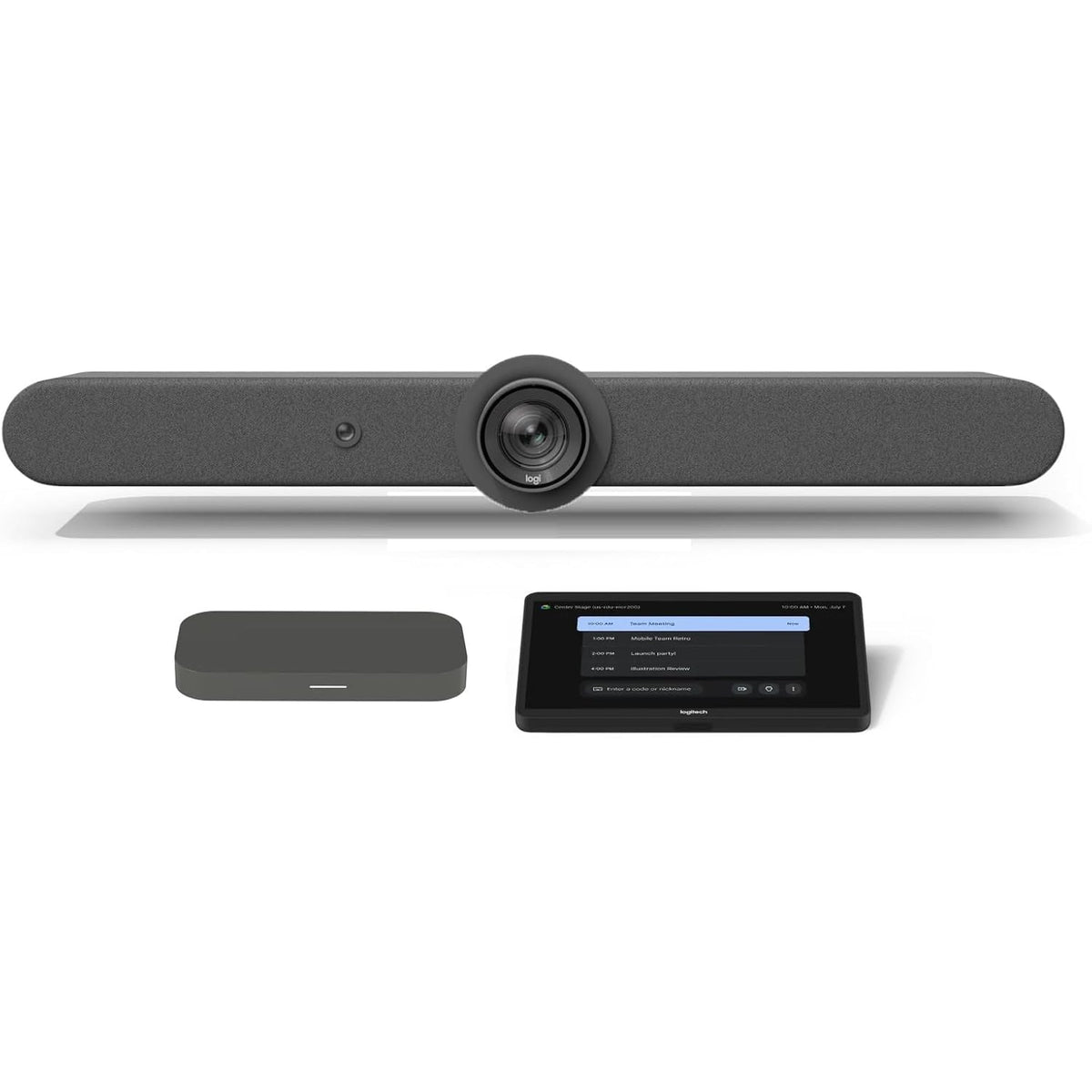 Logitech Room Solutions for Google Meet - Rally Bar with Tap + CAT5e Kit, Wall Mount & Compute Unit (Refurbished)