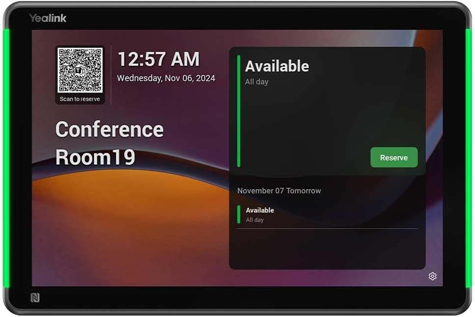 Yealink RoomPanel Plus E2 10.1-inch Meeting Room Scheduling Panel (Renewed Excellent)