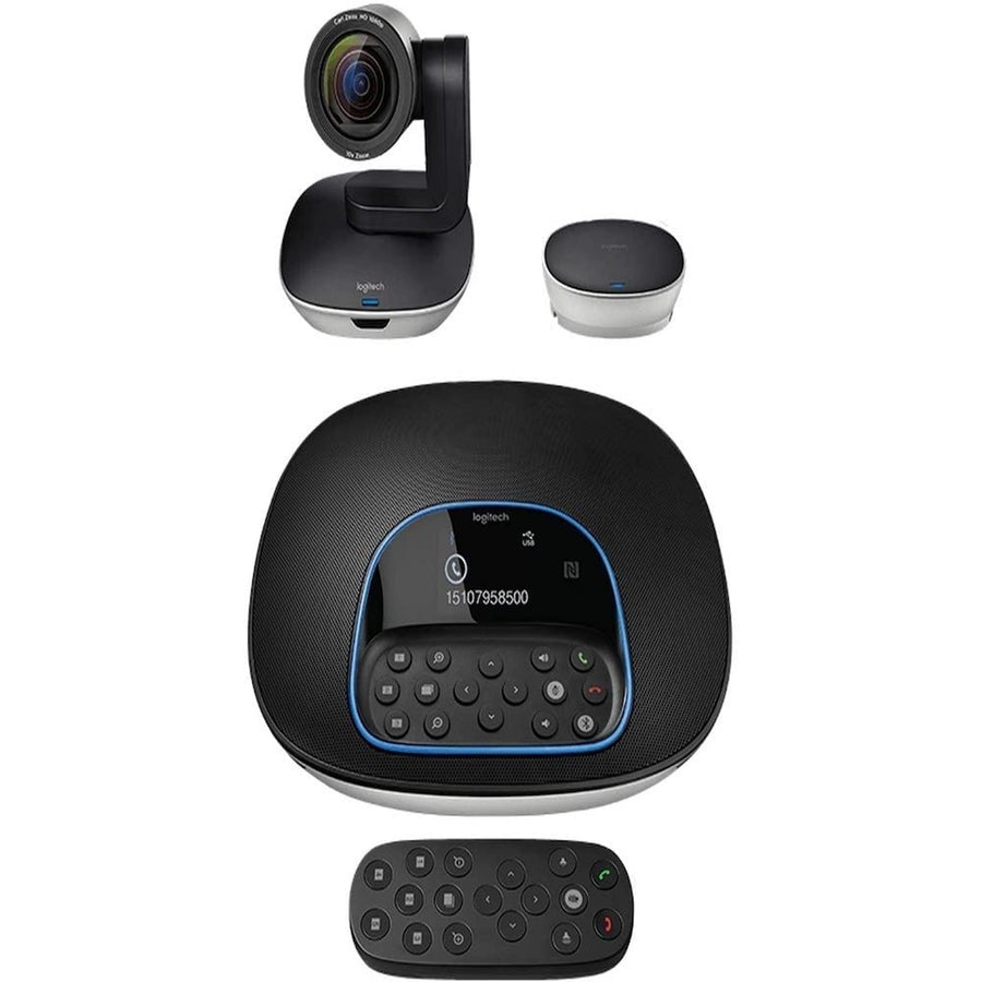 Logitech Group Video Conferencing System - Camera, Speakerphone, Remote Control, Hub, Wall/Table Mount (Refurbished - Fair)