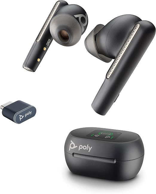 Poly Voyager Free 60+ UC Wireless Earbuds with Smart Charge Case (Renewed Excellent)