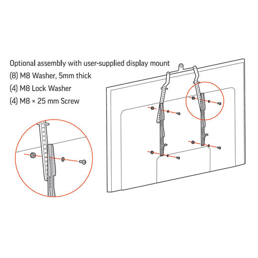 Poly Studio E70 VESA Mounting Kit – Compatible E70 Conference Camera – (875K7AA / 2215-87372-001) (Refurbished - Excellent)