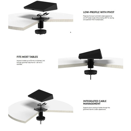 Logitech 939-001811 Tap Table Mount for Tap & Tap IP Touch Controllers (New - Open Box)