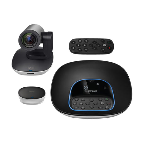 Logitech Group Video Conferencing System - Camera, Speakerphone, Remote Control, Hub, Wall/Table Mount (Refurbished - Fair)