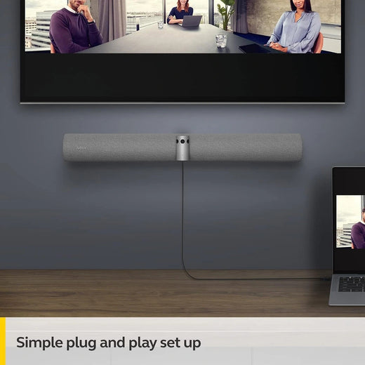Jabra PanaCast 50 Panoramic 4K Video Bar - Wall Mount - Grey (Refurbished - Excellent)