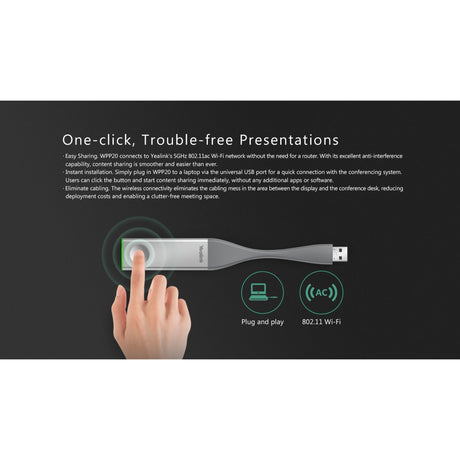 Yealink WPP20 USB C & A Wireless Presentation Pod (Refurbished - Excellent)